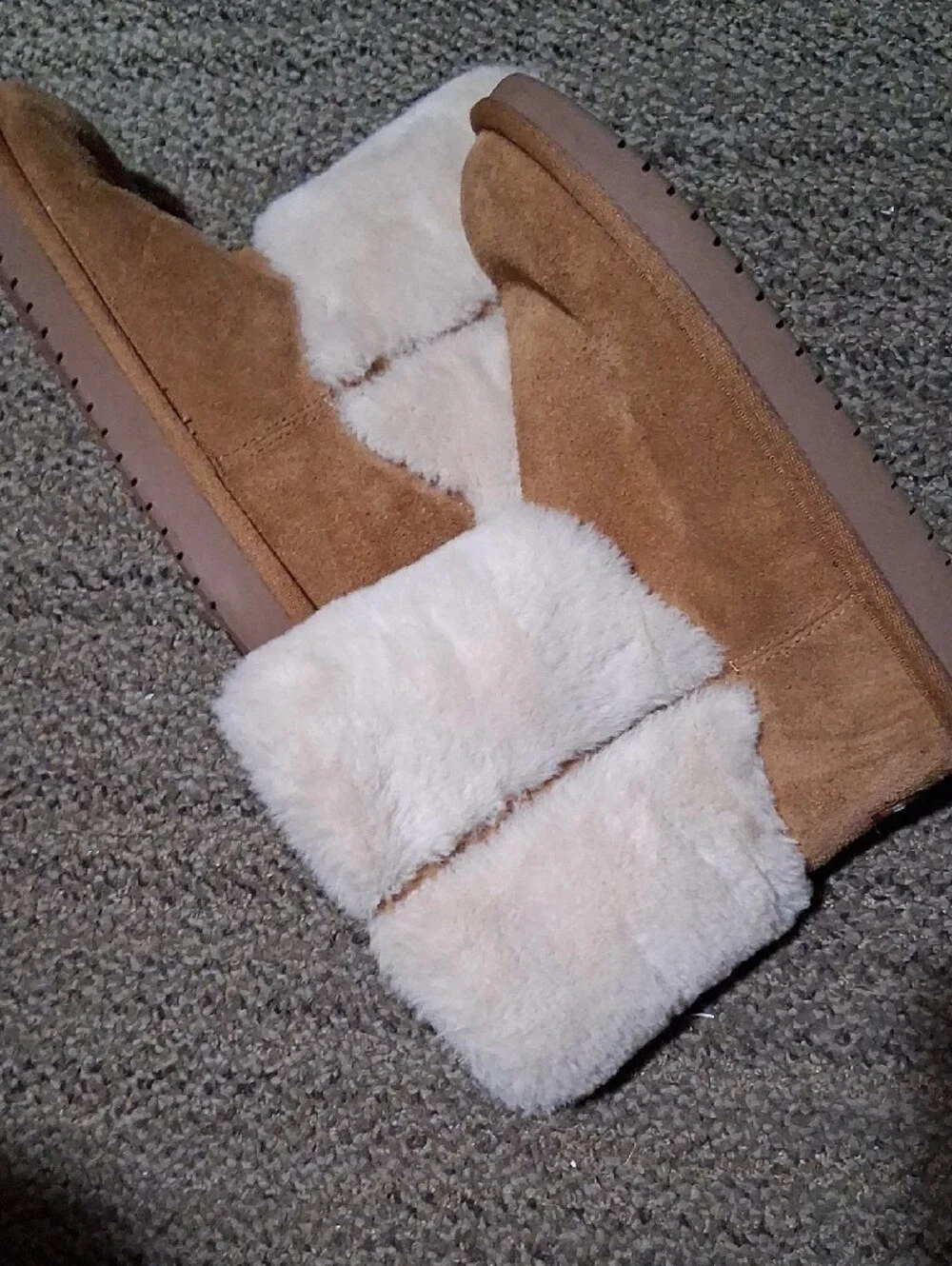 Koolaburra Chestnut Suede Shearling Bootie